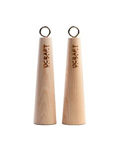 2 Wooden Grip Cones
