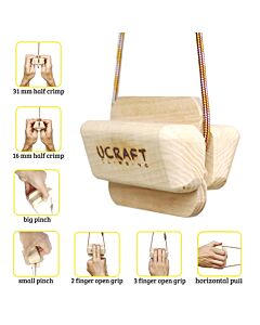 wooden hangboard for climbing trsining